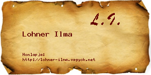 Lohner Ilma névjegykártya